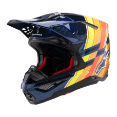 Alpinestars Crosshelm Supertech S-M10 TLD Edition 25 - Blauw / Oranje / Geel / Rood